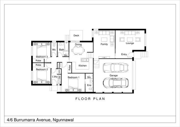 Floorplan of Homely townhouse listing, 4/6 Burrumarra Avenue, Ngunnawal ACT 2913