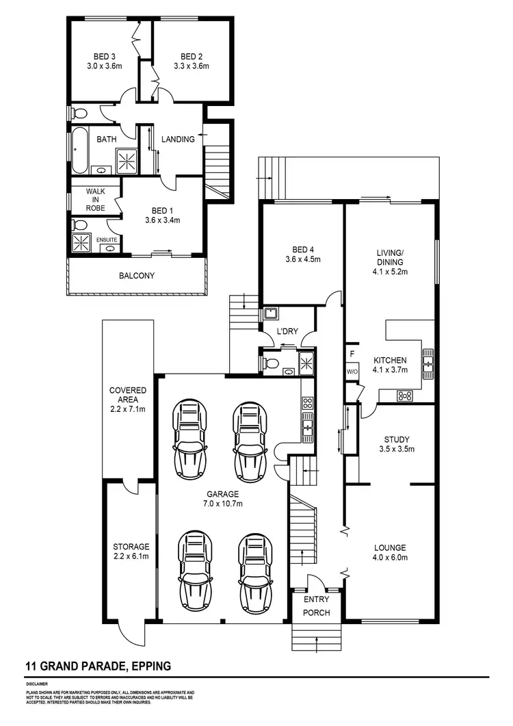 Floorplan of Homely house listing, 11 Grand Parade, Epping VIC 3076