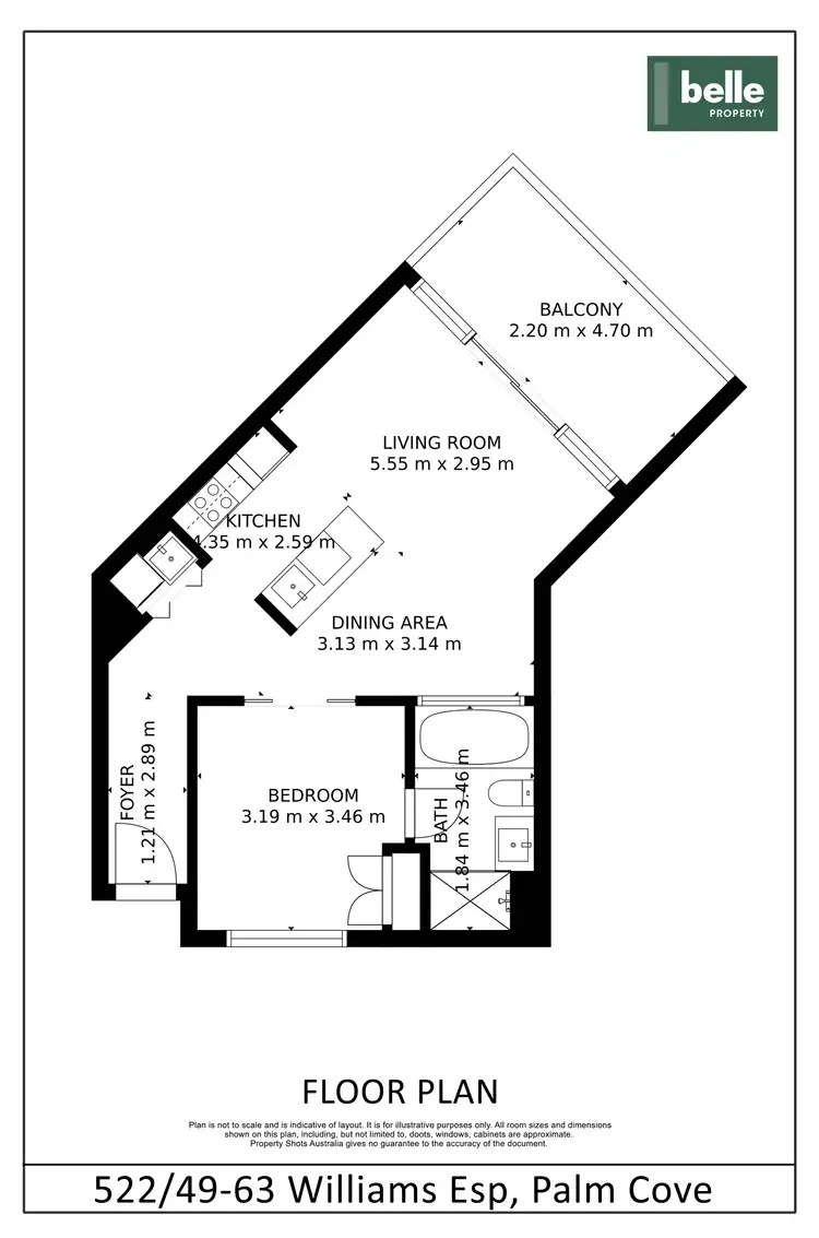Floorplan of Homely apartment listing, 522/49-63 Williams Esplanade, Palm Cove QLD 4879