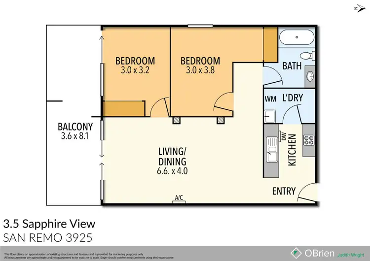 Floorplan of Homely apartment listing, 3/5 Sapphire View, San Remo VIC 3925