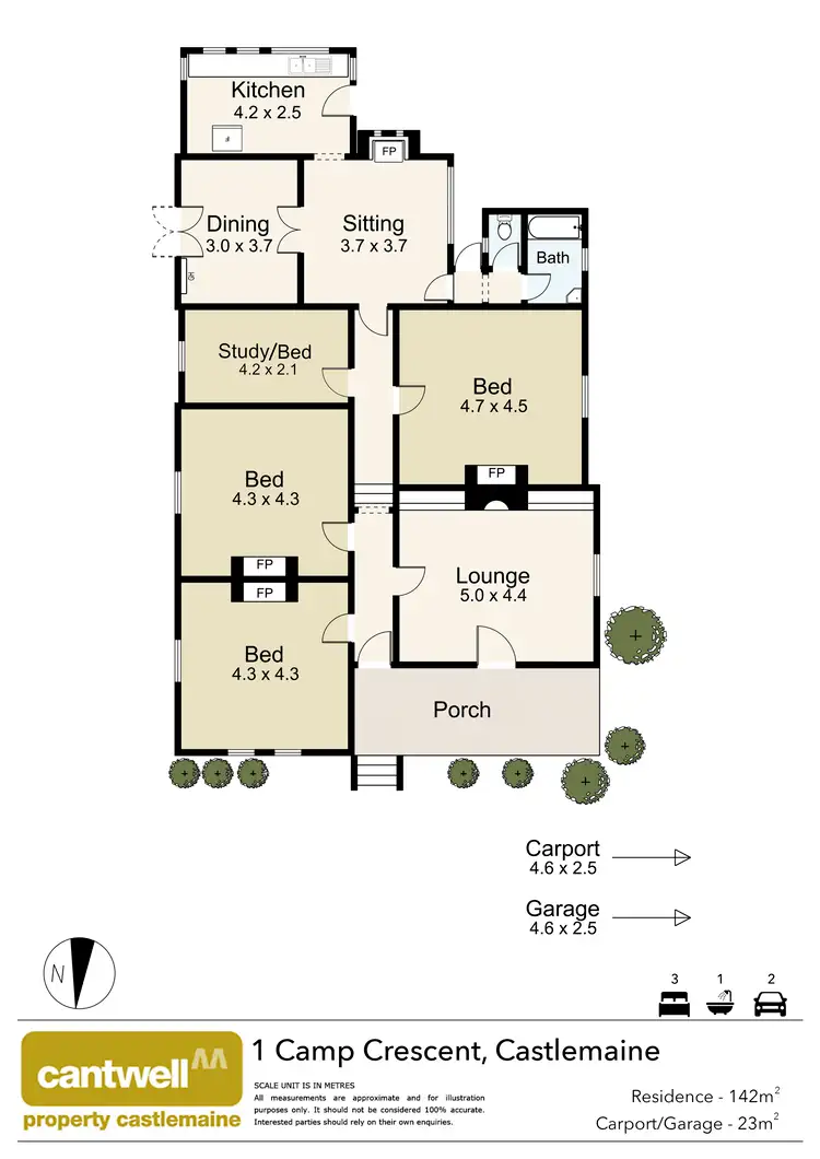 Floorplan of Homely house listing, 1 Camp Crescent, Castlemaine VIC 3450