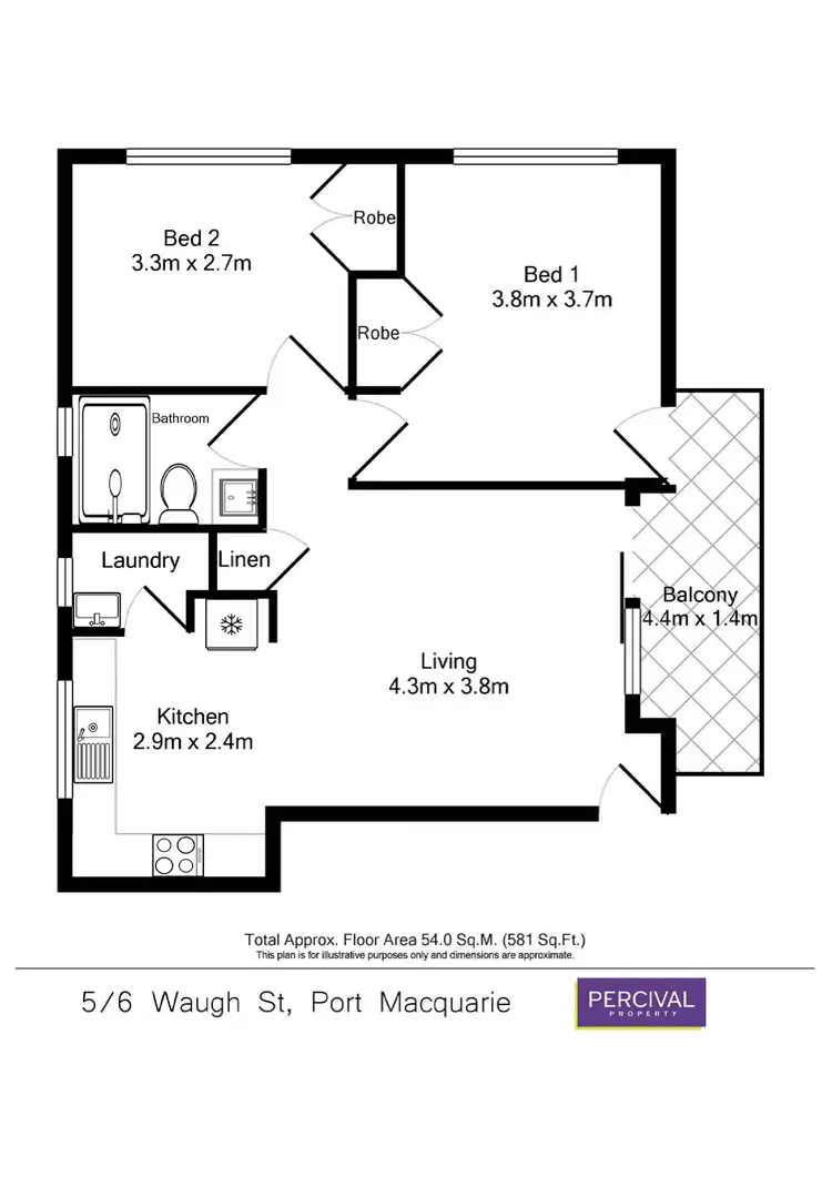 Floorplan of Homely unit listing, 5/6 Waugh Street, Port Macquarie NSW 2444