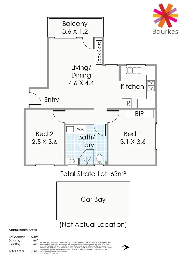 Floorplan of Homely unit listing, 15/4 Ryrie Avenue, Como WA 6152