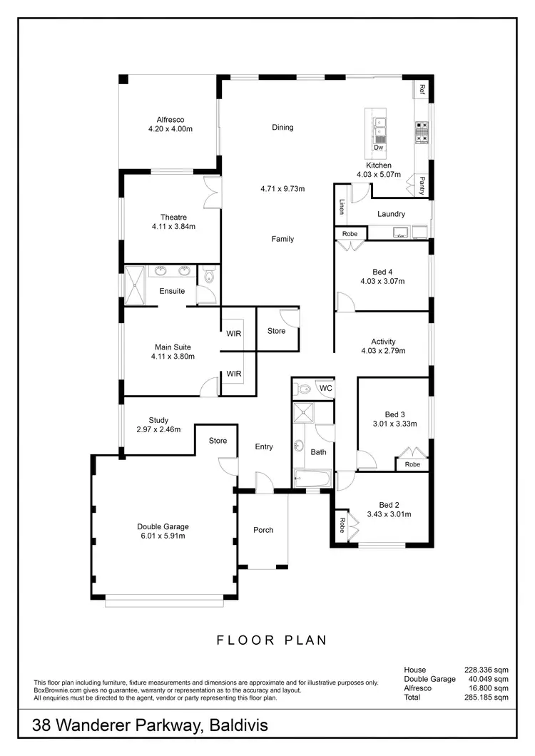 Floorplan of Homely house listing, 38 Wanderer Parkway, Baldivis WA 6171