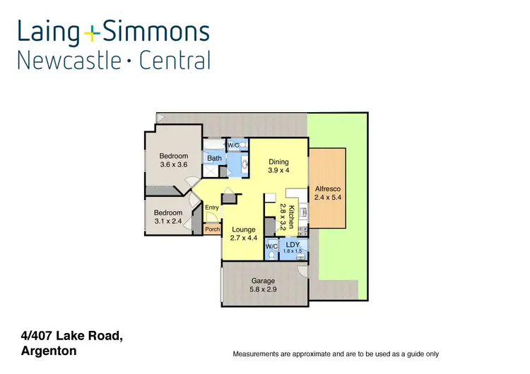 Floorplan of Homely villa listing, 4/407 Lake Road, Argenton NSW 2284