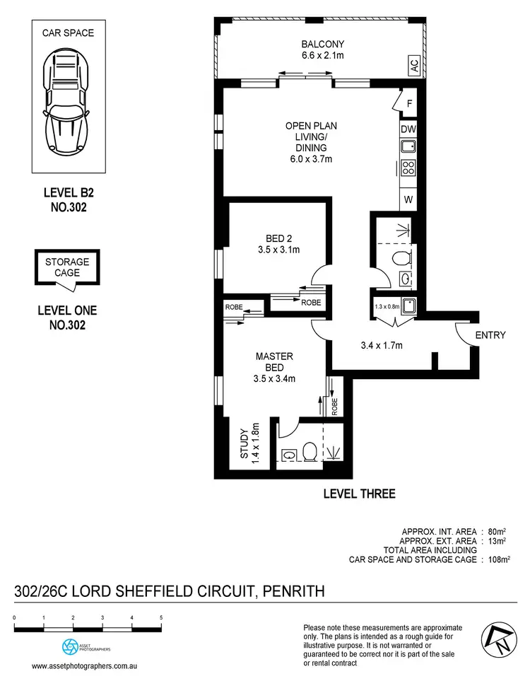 Floorplan of Homely apartment listing, 302/26C Lord Sheffield Circuit, Penrith NSW 2750