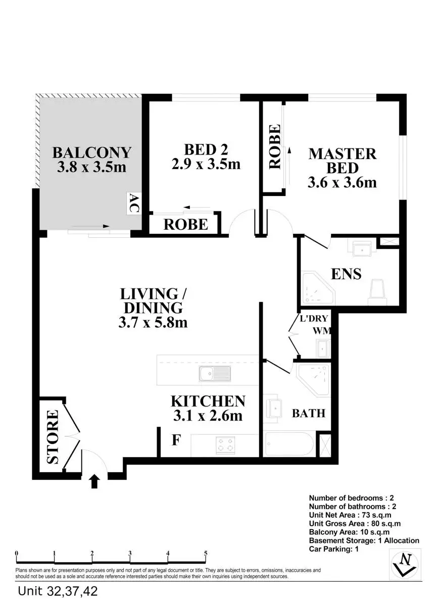 Floorplan of Homely apartment listing, Level 3/42/2 Bingham Street, Schofields NSW 2762