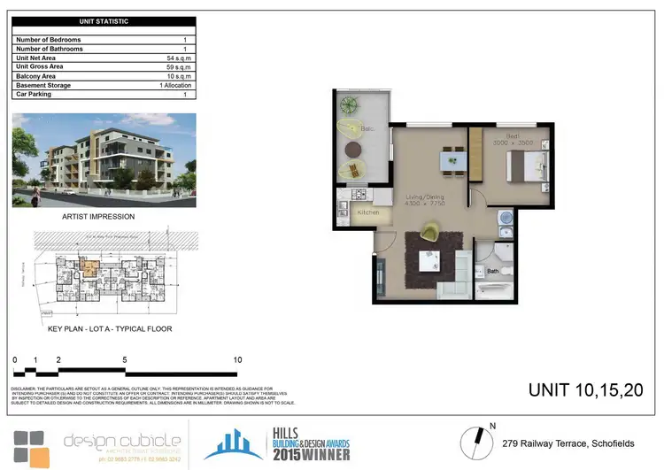 Floorplan of Homely apartment listing, Level 1/10/2 Bingham Street, Schofields NSW 2762