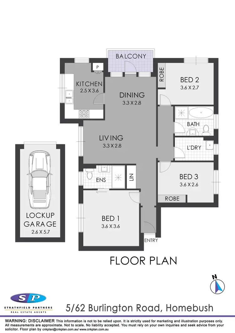 Floorplan of Homely apartment listing, 5/62-68 Burlington Road, Homebush NSW 2140