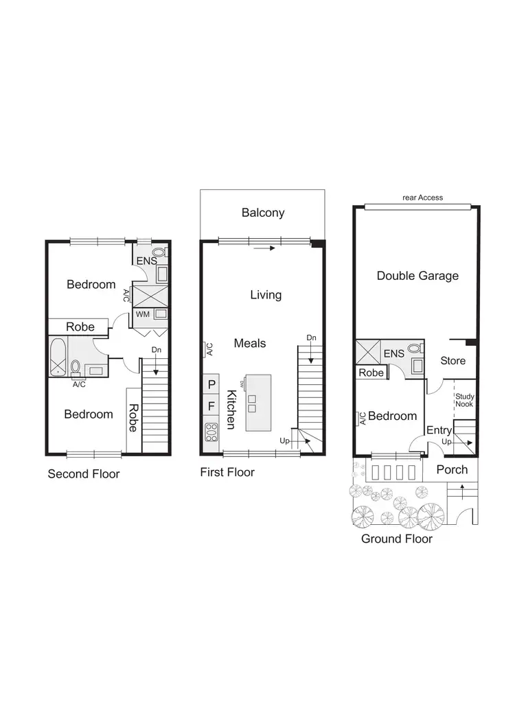 Floorplan of Homely townhouse listing, 147 Boundary Street, Port Melbourne VIC 3207