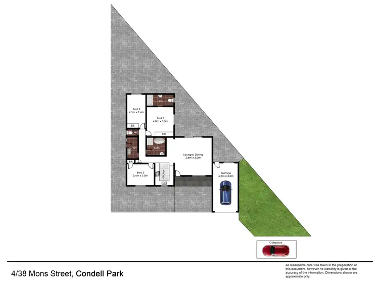 Floorplan of Homely villa listing, 4/38 Mons Street, Condell Park NSW 2200
