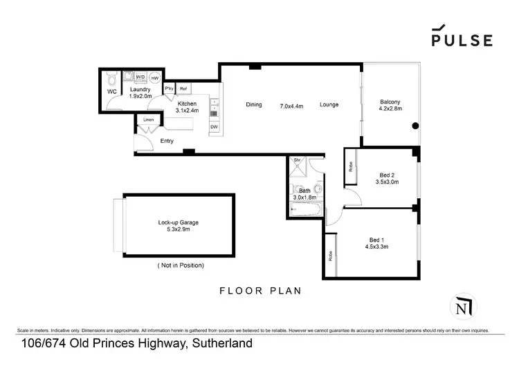 Floorplan of Homely apartment listing, 106/674-678 Old Princes Highway, Sutherland NSW 2232