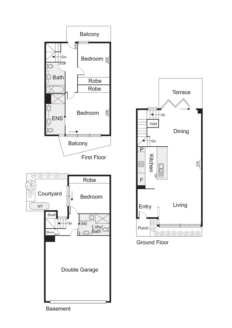 Floorplan of Homely townhouse listing, 7/130 Princes Street, Port Melbourne VIC 3207
