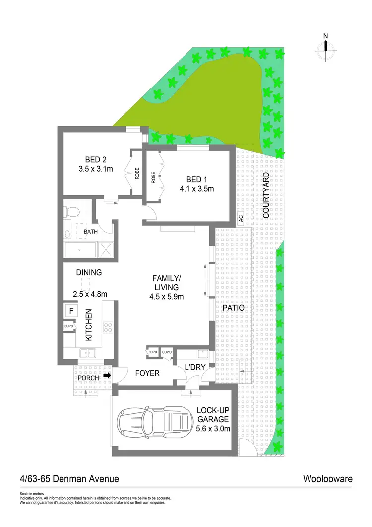 Floorplan of Homely villa listing, 4/63 Denman Avenue, Woolooware NSW 2230