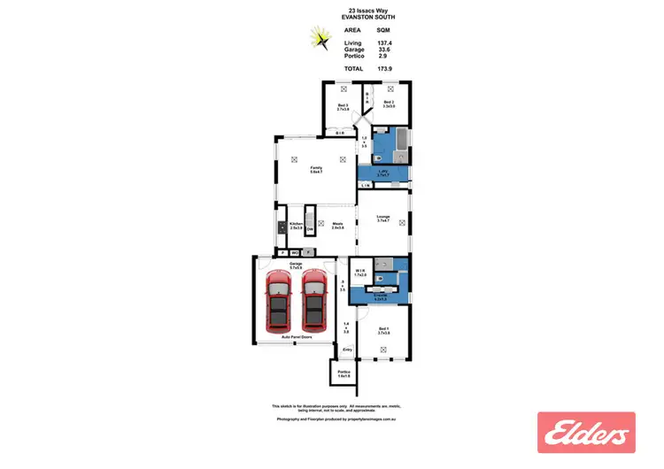 Floorplan of Homely house listing, 23 Isaacs Way, Evanston South SA 5116