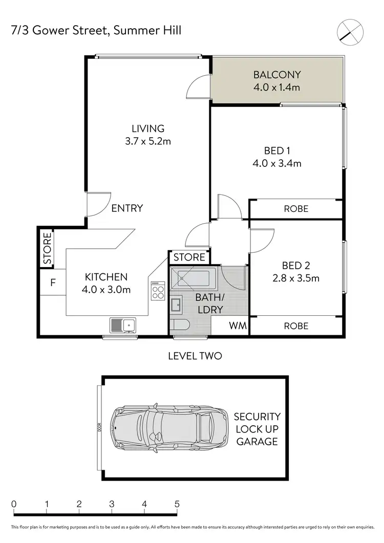 Floorplan of Homely apartment listing, 7/3A Gower Street, Summer Hill NSW 2130