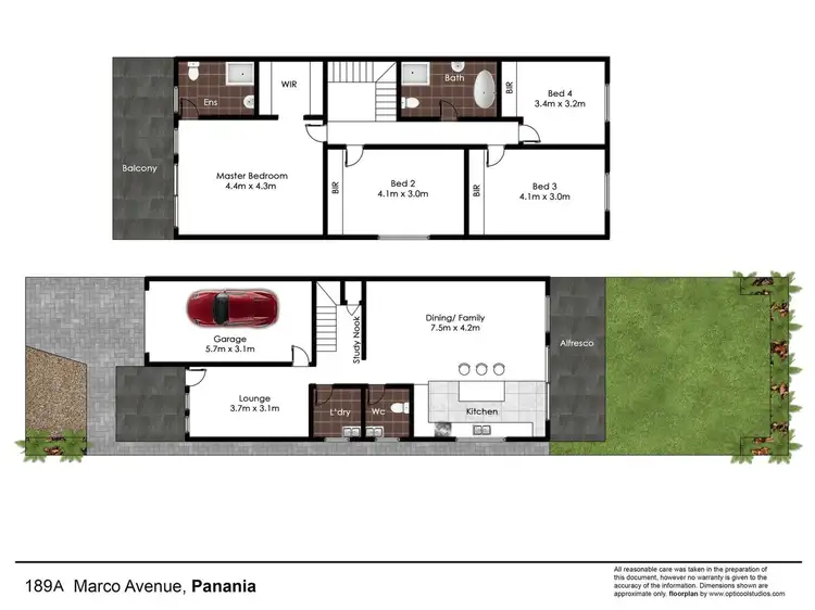 Floorplan of Homely semi-detached listing, 189A Marco Avenue, Panania NSW 2213