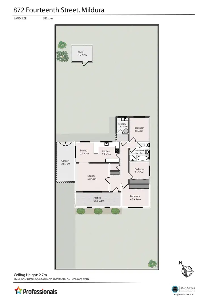 Floorplan of Homely house listing, 872 Fourteenth Street, Mildura VIC 3500