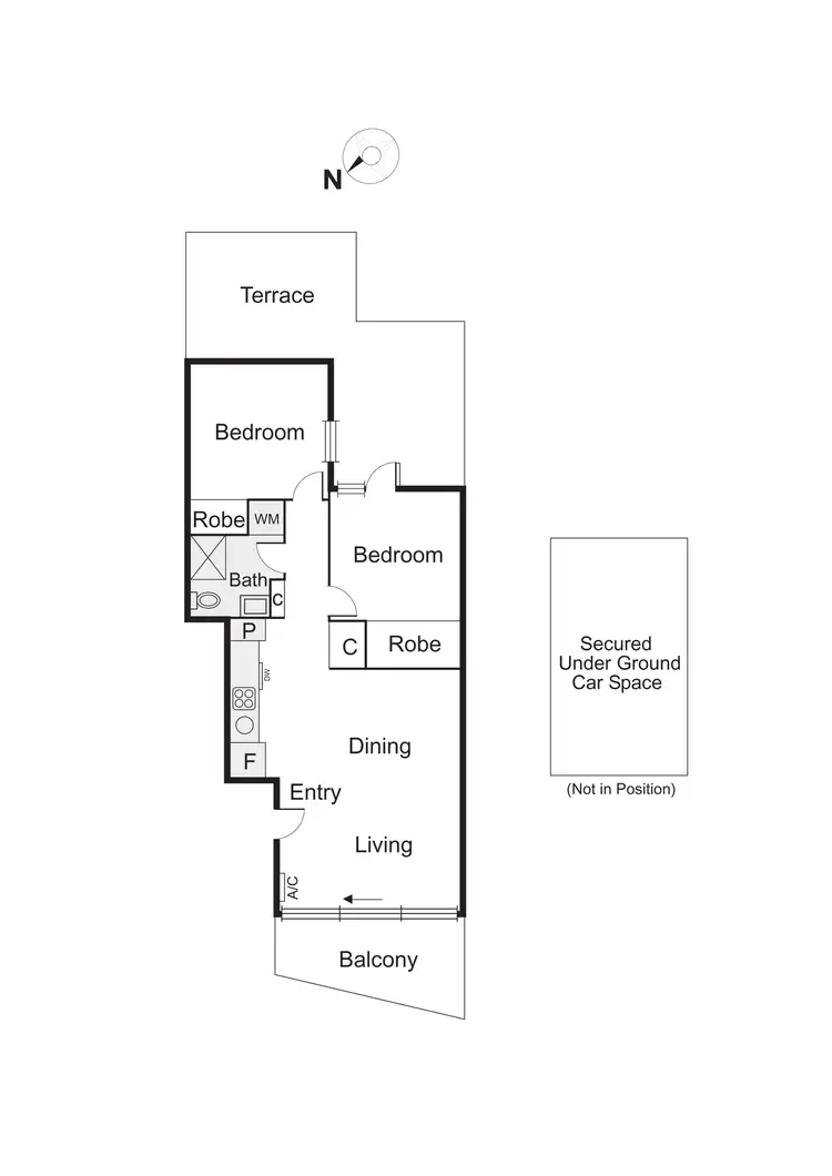 Floorplan of Homely apartment listing, 40/568 New Street, Brighton VIC 3186