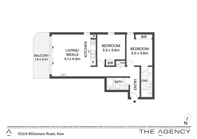 Floorplan of Homely apartment listing, 103/4 Willsmere Road, Kew VIC 3101