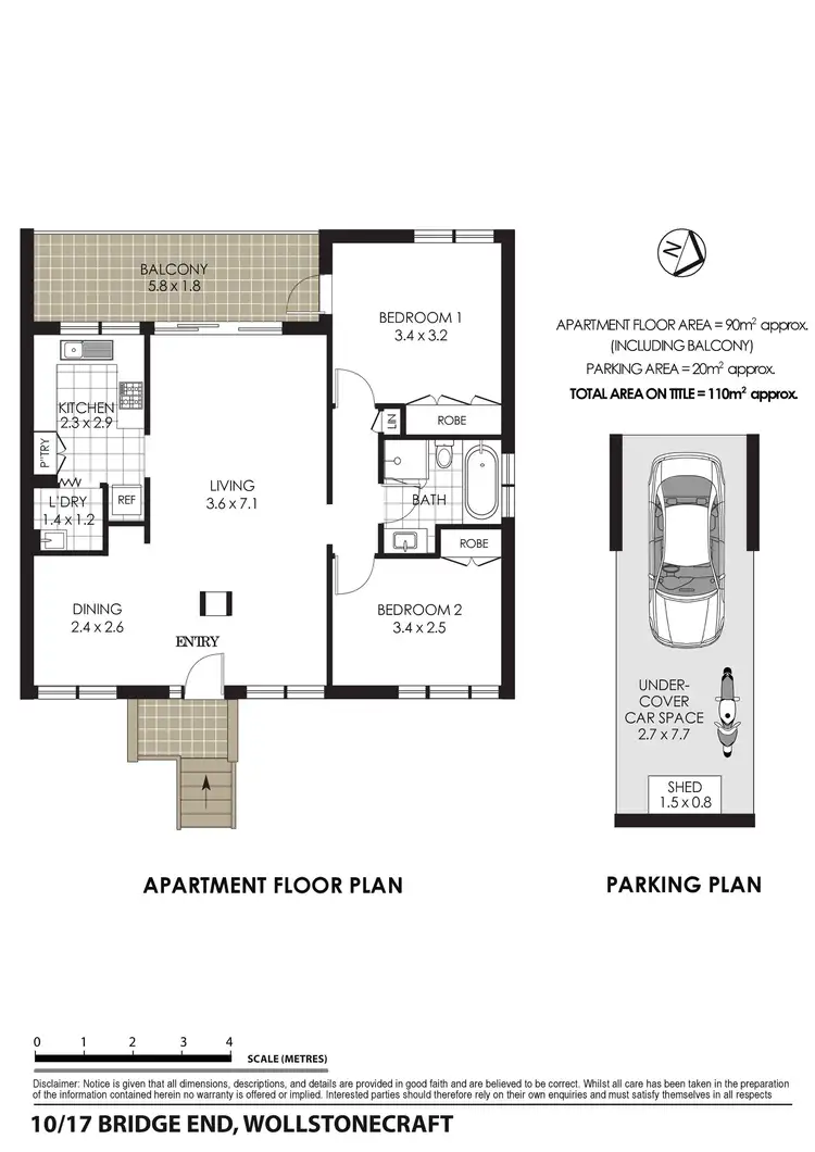 Floorplan of Homely apartment listing, 10/17 Bridge End, Wollstonecraft NSW 2065