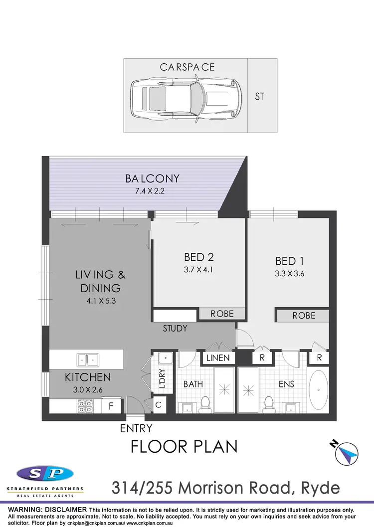 Floorplan of Homely apartment listing, 314/255 Morrison Road, Ryde NSW 2112