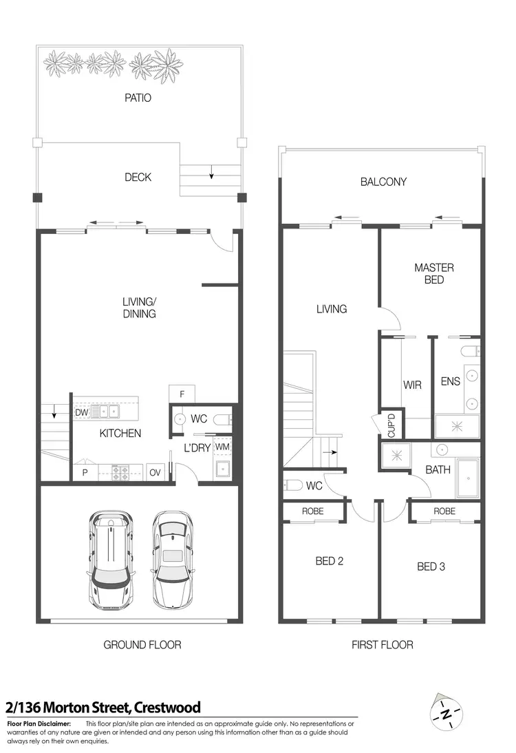 Floorplan of Homely townhouse listing, 2/136 Morton Street, Crestwood NSW 2620