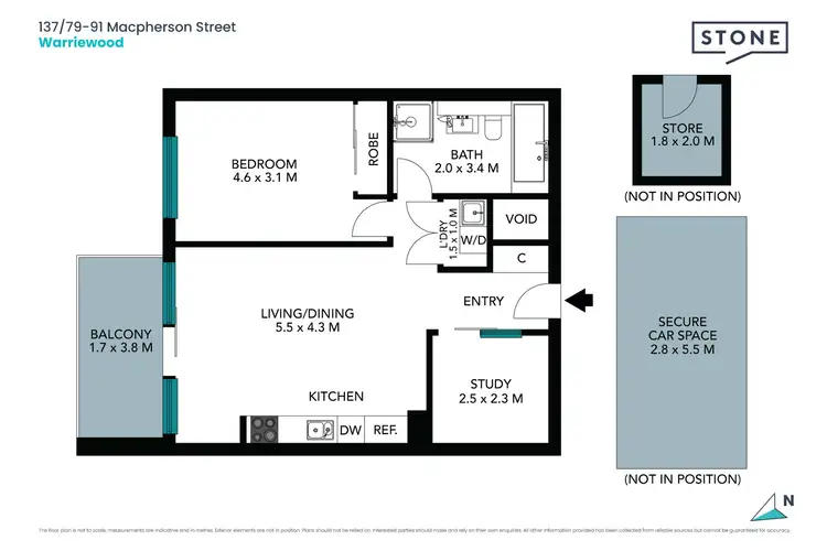 Floorplan of Homely apartment listing, 137/79-91 Macpherson Street, Warriewood NSW 2102