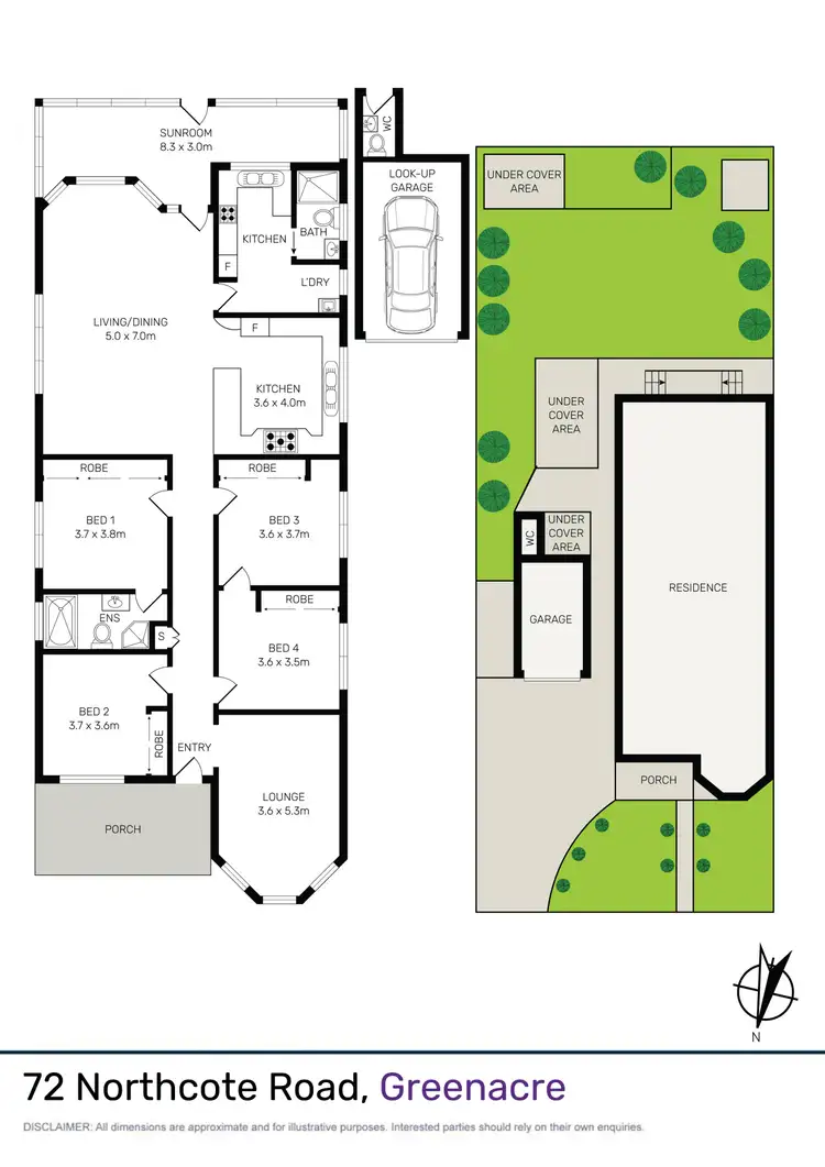 Floorplan of Homely house listing, 72 Northcote Road, Greenacre NSW 2190