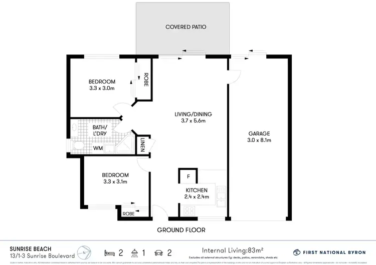 Floorplan of Homely unit listing, 13/1-3 Sunrise Boulevard, Byron Bay NSW 2481