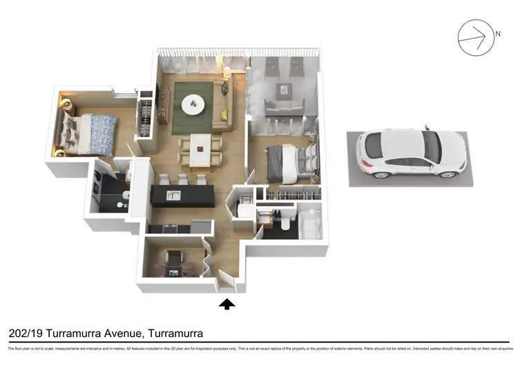 Floorplan of Homely apartment listing, 202/19 Turramurra Avenue, Turramurra NSW 2074