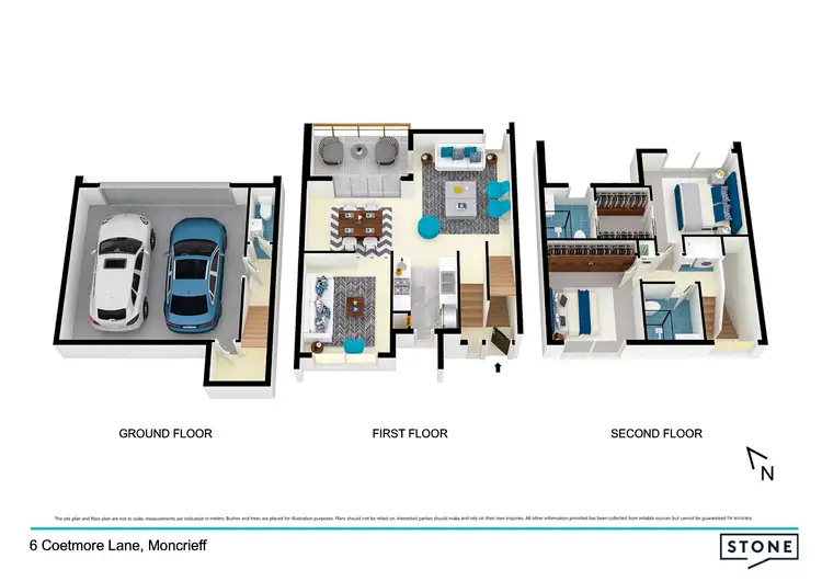 Floorplan of Homely townhouse listing, 6 Coetmore Lane, Moncrieff ACT 2914