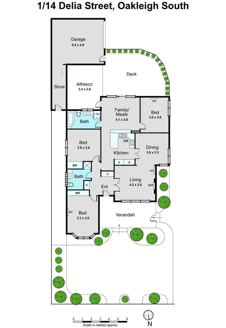 Floorplan of Homely unit listing, 1/14 Delia Street, Oakleigh South VIC 3167