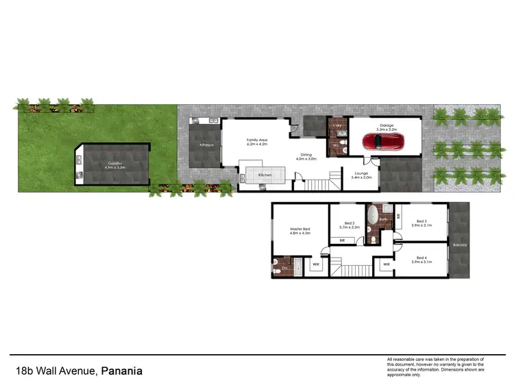 Floorplan of Homely semi-detached listing, 18B Wall Avenue, Panania NSW 2213