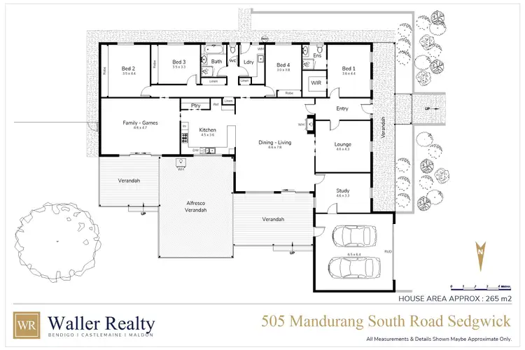 Floorplan of Homely house listing, 505 Mandurang South Road, Sedgwick VIC 3551