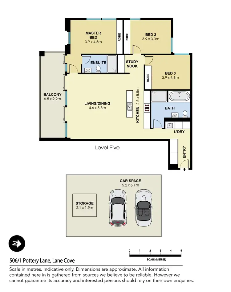 Floorplan of Homely apartment listing, 506/1 Pottery Lane, Lane Cove NSW 2066