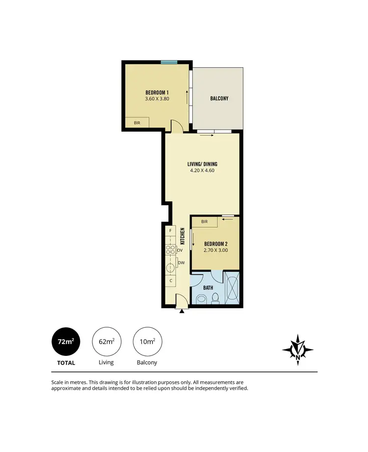 Floorplan of Homely apartment listing, 307/16 Holdfast Promenade, Glenelg SA 5045