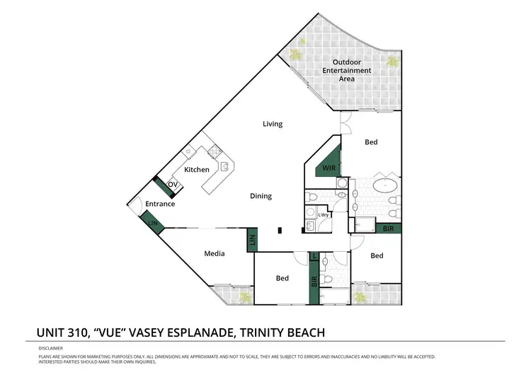 Floorplan of Homely apartment listing, 310/93 Vasey Esplanade, Trinity Beach QLD 4879