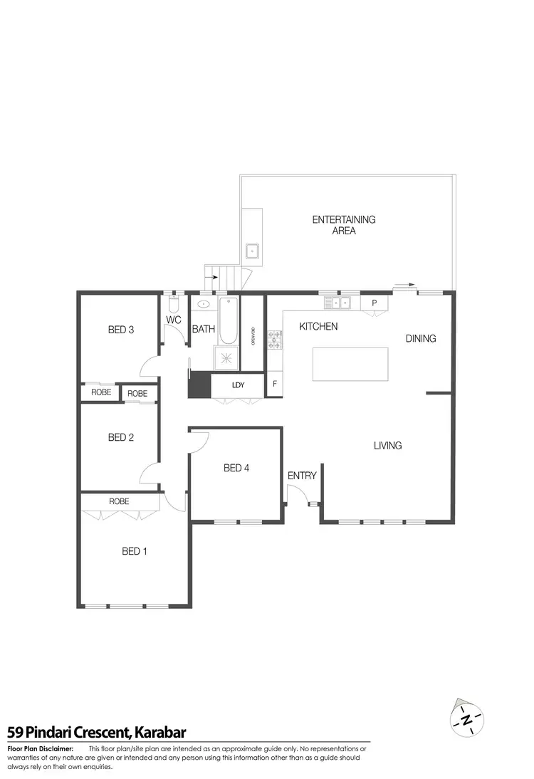 Floorplan of Homely house listing, 59 Pindari Crescent, Karabar NSW 2620