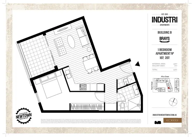 Floorplan of Homely apartment listing, B107/38 Alice Street, Newtown NSW 2042