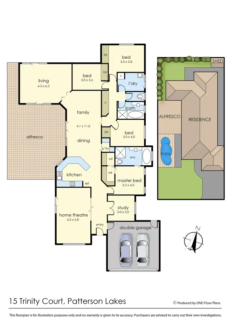 Floorplan of Homely house listing, 15 Trinity Court, Patterson Lakes VIC 3197