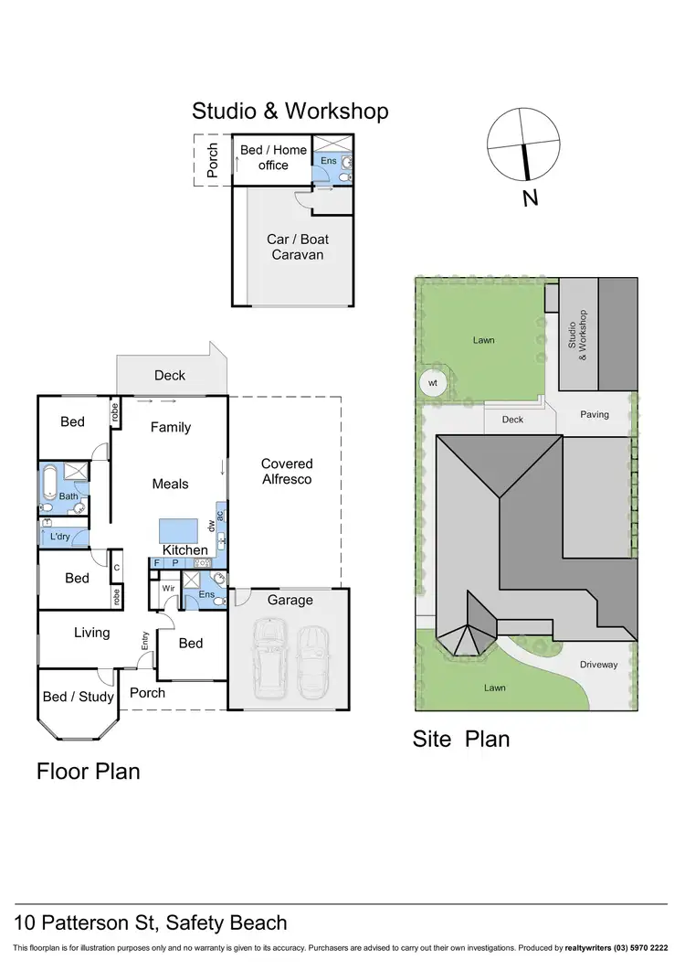 Floorplan of Homely house listing, 10 Patterson Street, Safety Beach VIC 3936