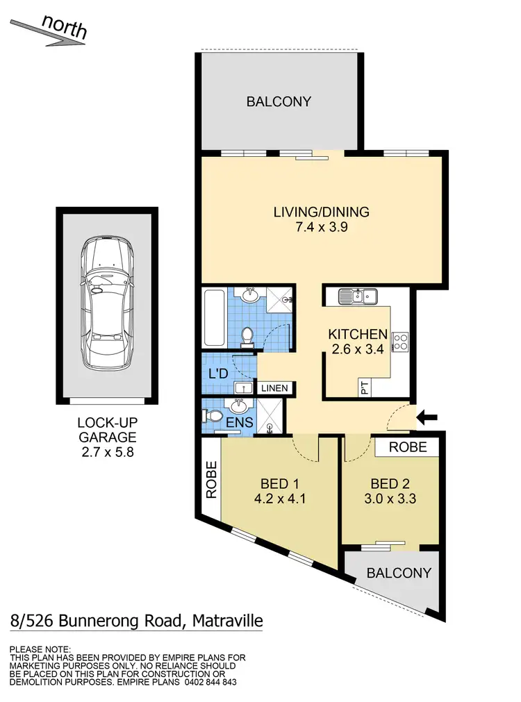 Floorplan of Homely apartment listing, 8/526-530 Bunnerong Road, Matraville NSW 2036