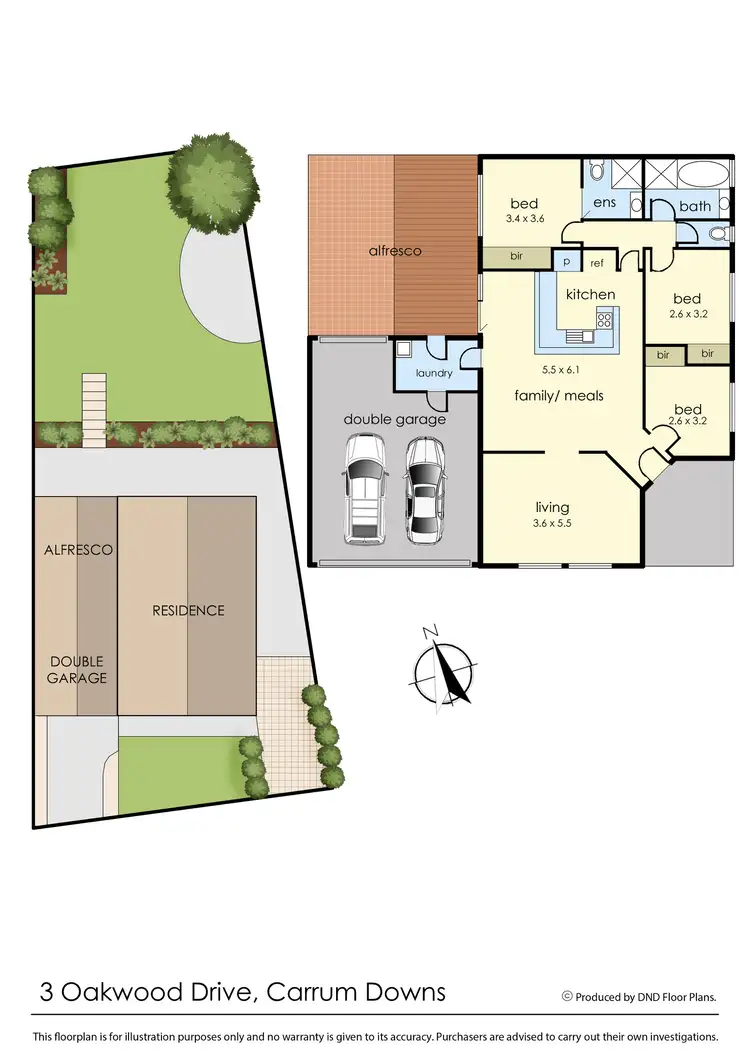 Floorplan of Homely house listing, 3 Oakwood Drive, Carrum Downs VIC 3201