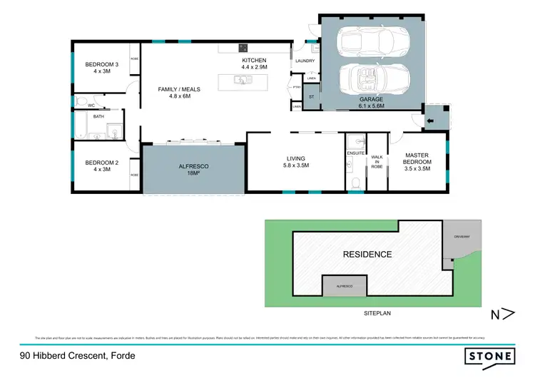 Floorplan of Homely house listing, 90 Hibberd Crescent, Forde ACT 2914