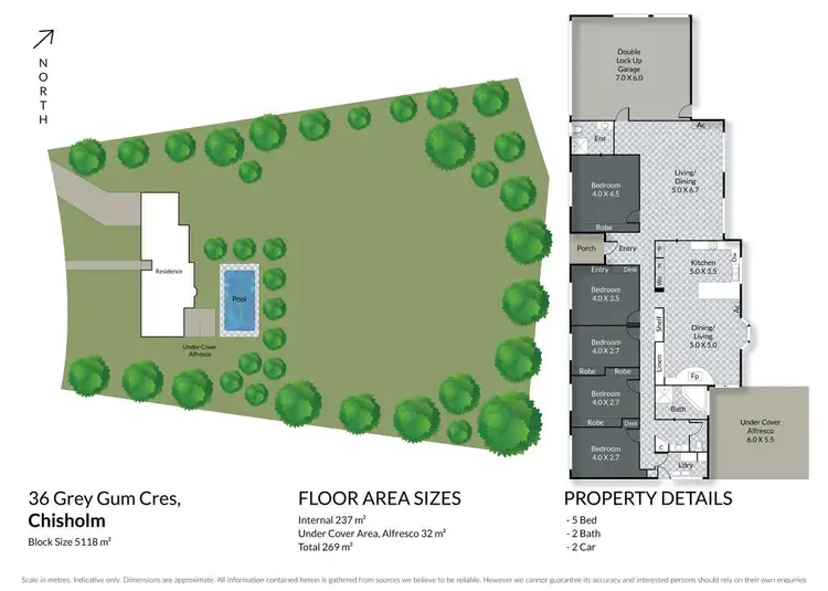 Floorplan of Homely rural property listing, 36 Grey Gum Crescent, Chisholm NSW 2322