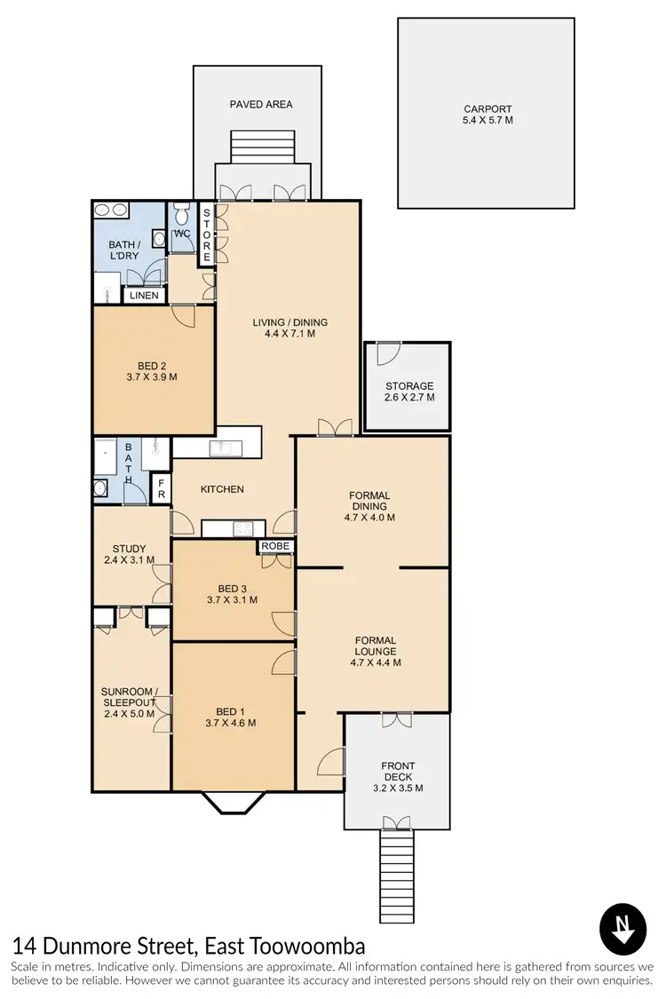 Floorplan of Homely house listing, 14 Dunmore Street, East Toowoomba QLD 4350