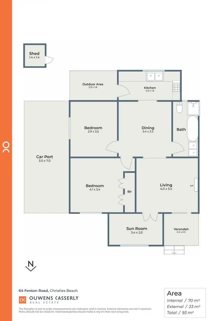 Floorplan of Homely house listing, 64 Fenton Avenue, Christies Beach SA 5165