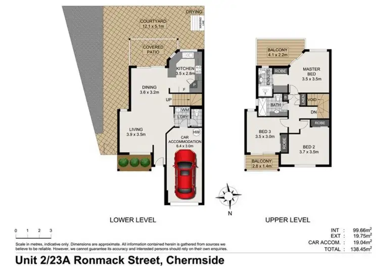 Floorplan of Homely townhouse listing, 2/23A Ronmack Street, Chermside QLD 4032