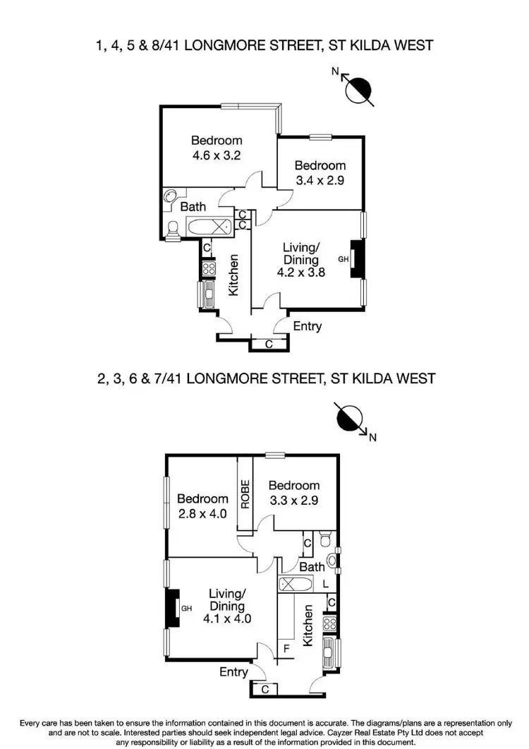 Floorplan of Homely block of units listing, 41 Longmore Street, St Kilda West VIC 3182